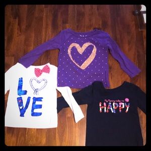 Toddler girl 2T long sleeve tees